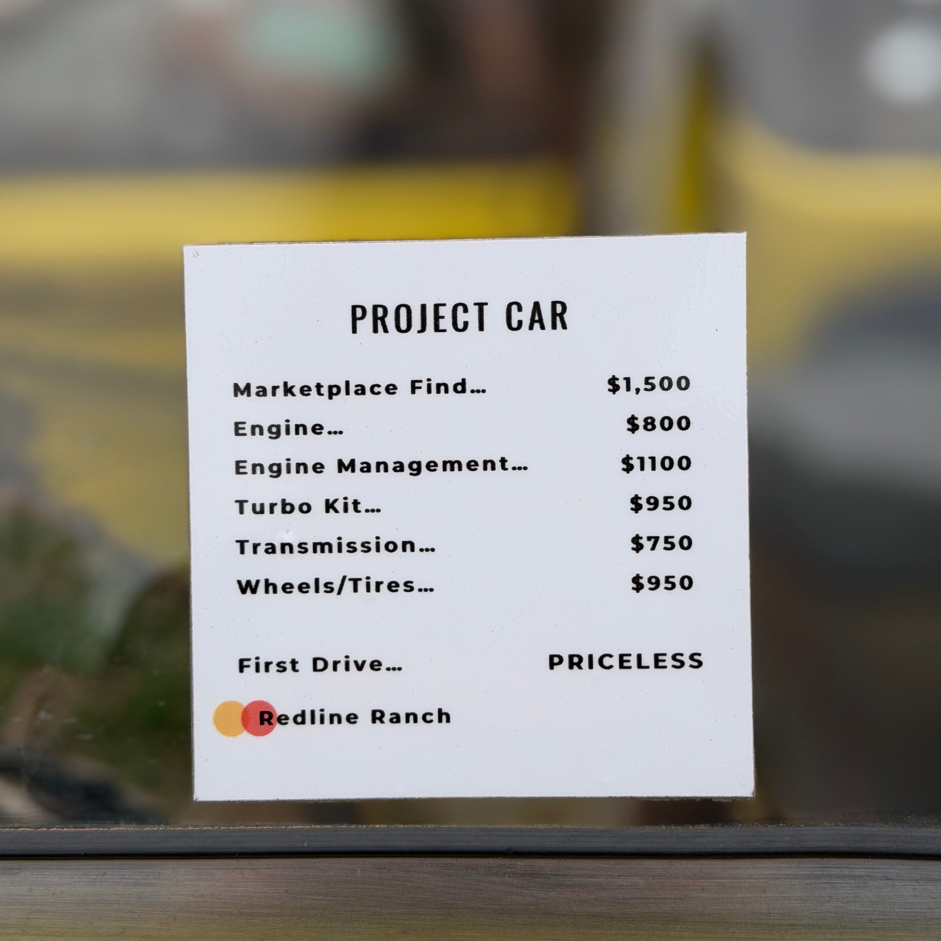 Project Car Sticker